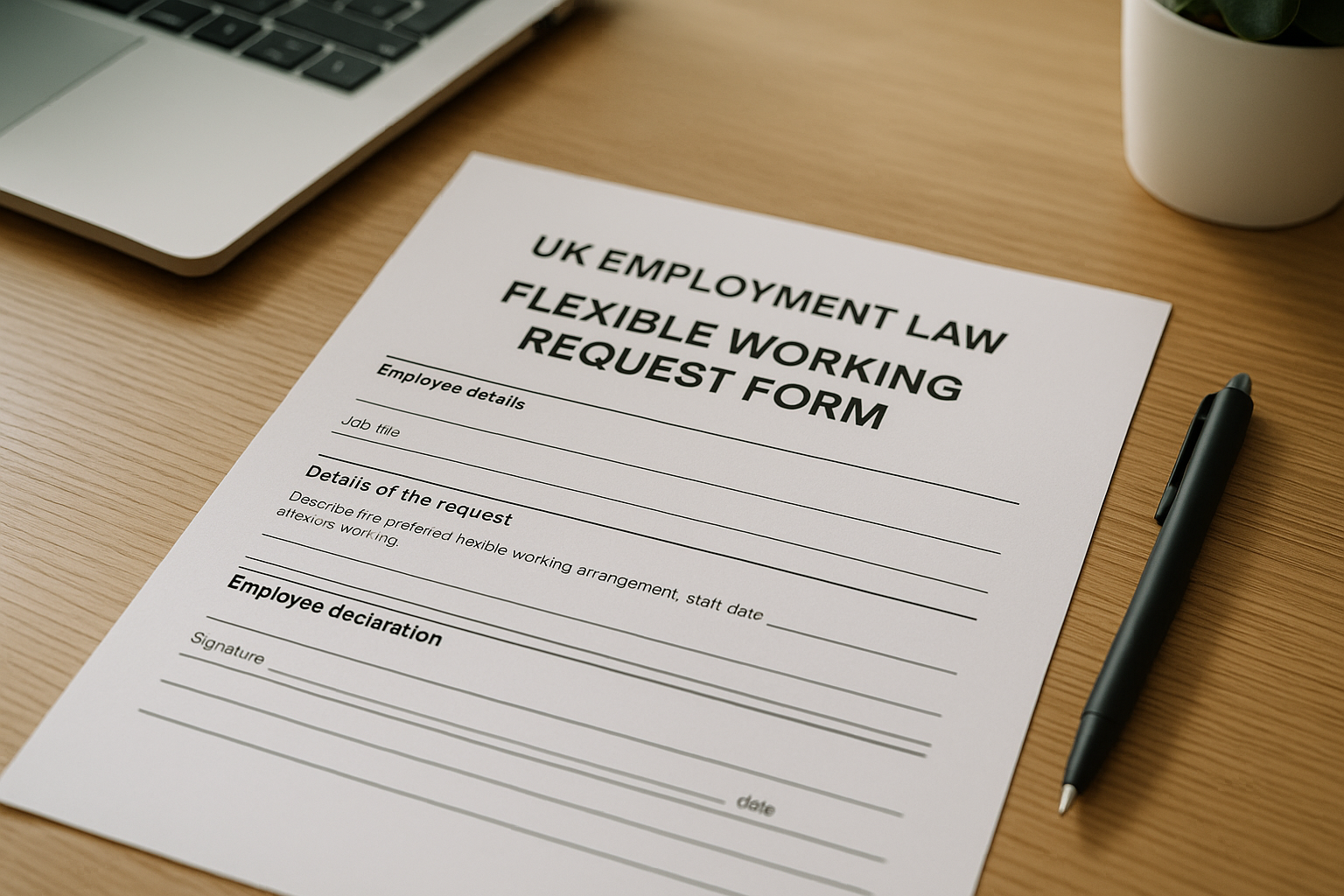 Flexible working request documentation for UK employers