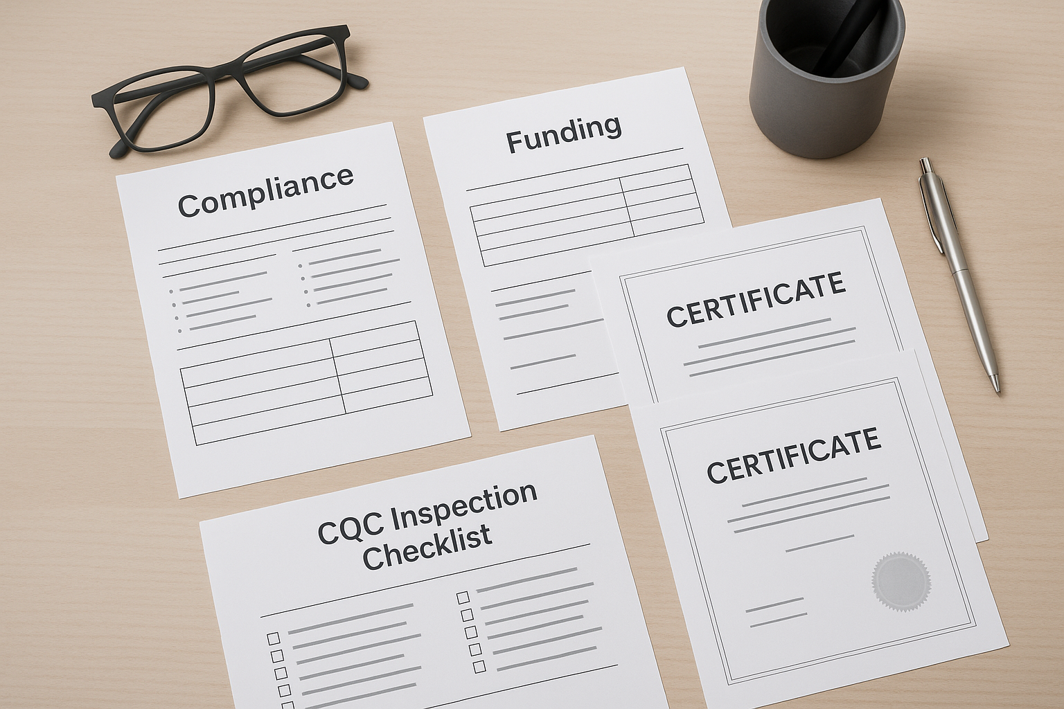 CQC compliance documentation and training records for care providers